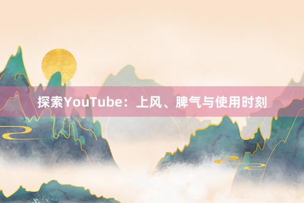 探索YouTube：上风、脾气与使用时刻